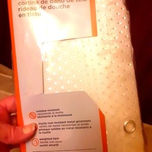 Cream Color Shower Curtain (New)